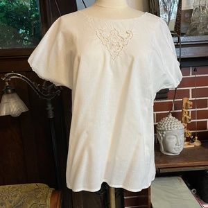 Vintage White Cotton Lace Camisole US Size M